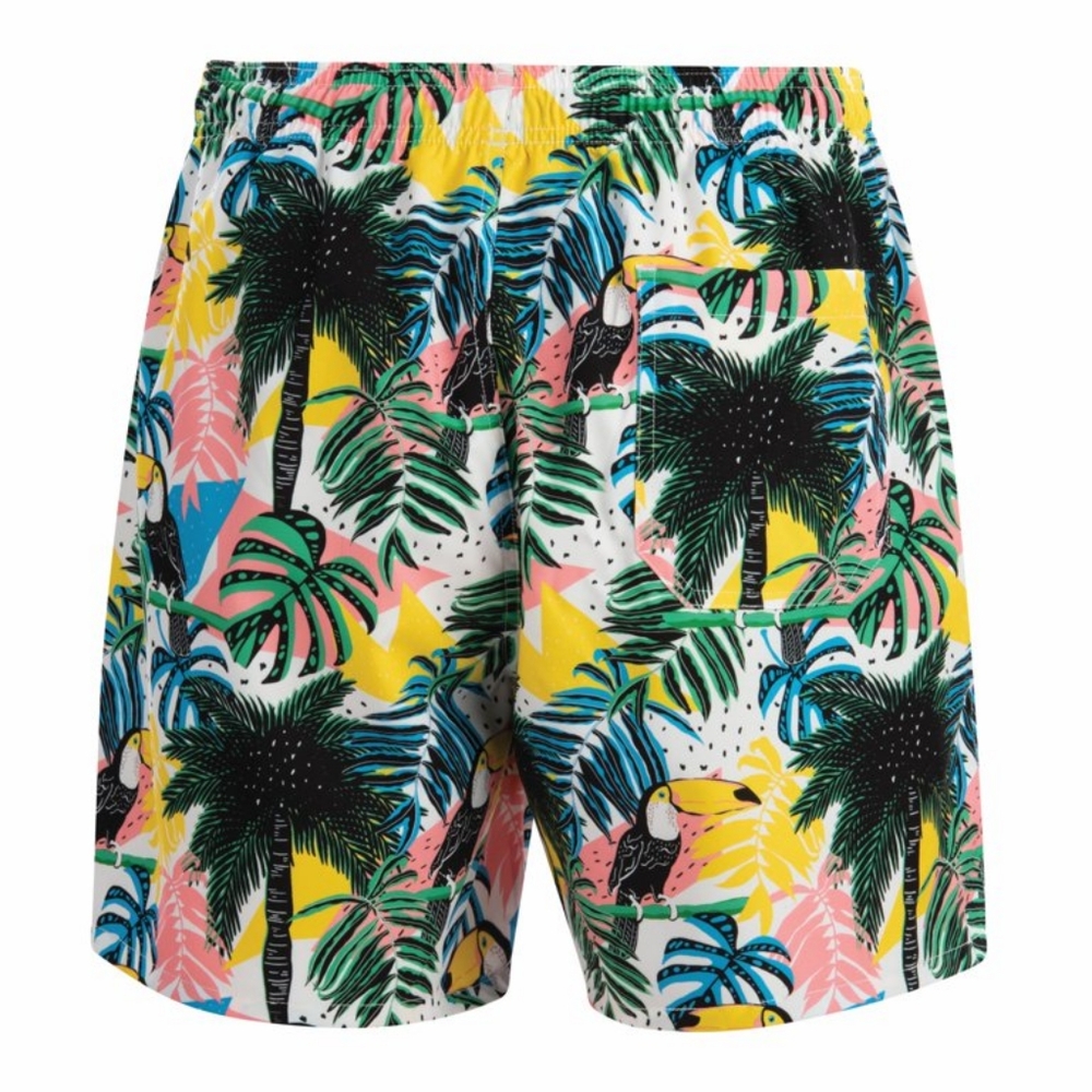 Dolfin Uglies Men's 5" Unlined Board Shorts - Toucan Jungle Party - Large NWT